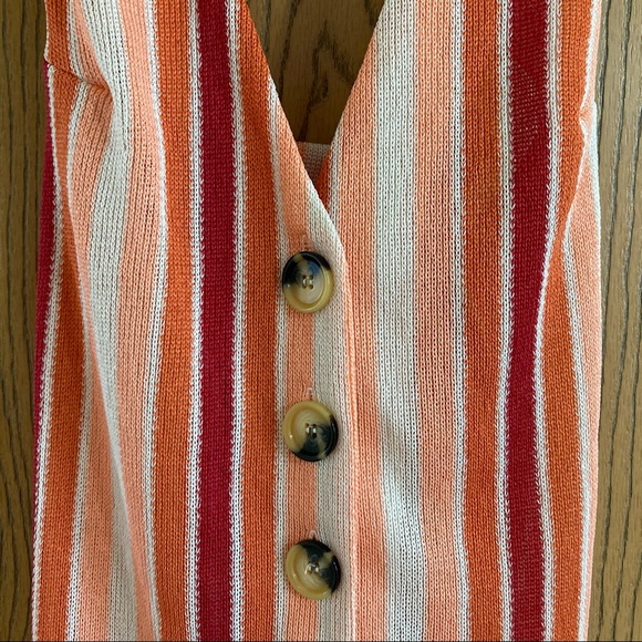 Free People Bridget Striped Buttondown Tank Top - Picture 5 of 9